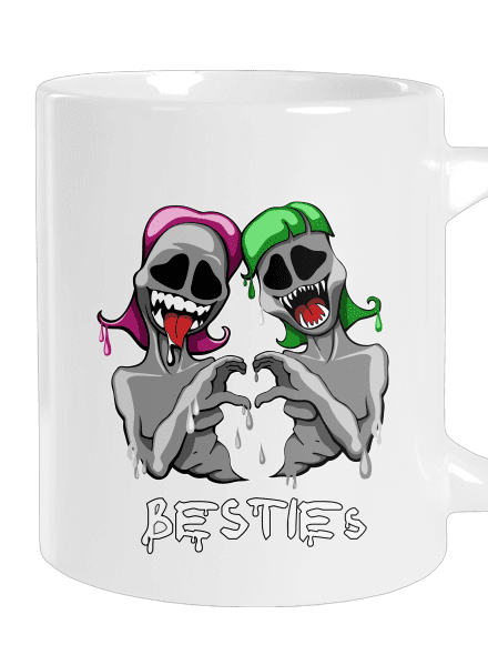 Besties veľký hrnček White