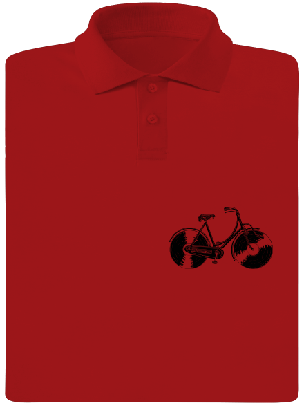 Gramofónový bicykel pánska polokošeľa Red Mal