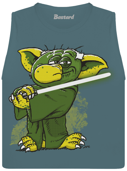 Yoda v rákosí dámske tielko voľné Heather Deep Teal
