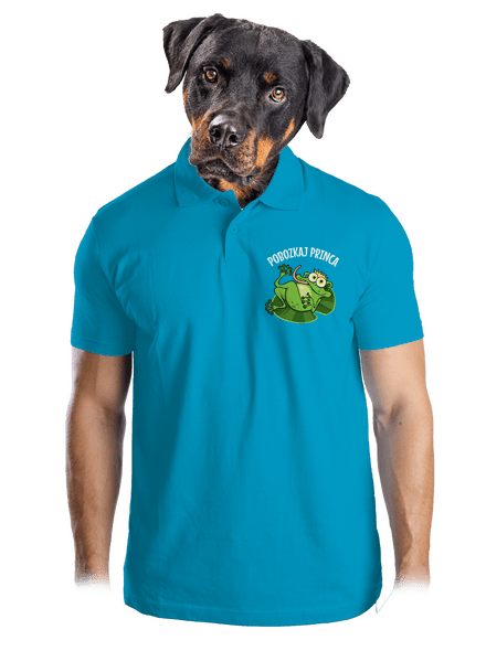 Pobozkaj princeznú a princa pánska polokošeľa Blue Atol