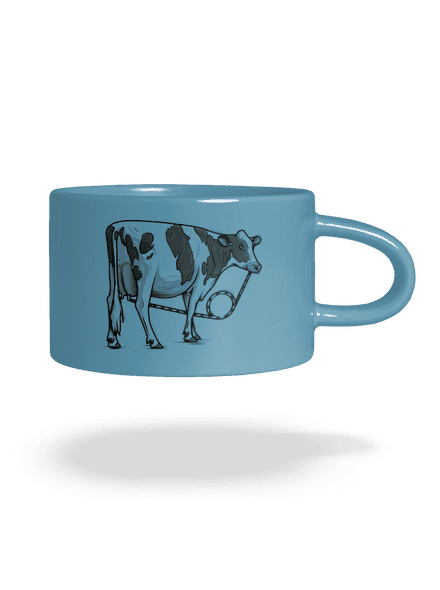 Cow drink hrnček makronka Blue Macaron
