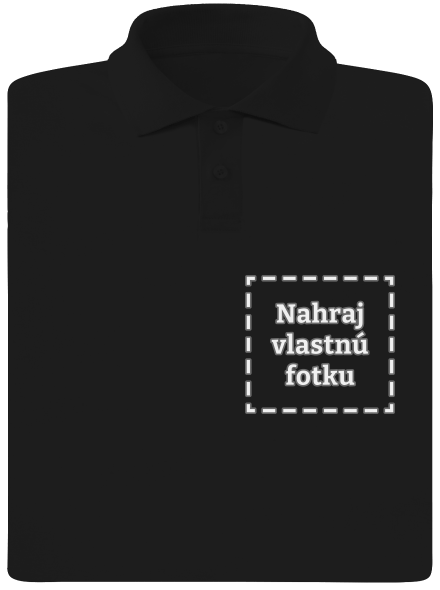 Vlastná potlač pánska polokošeľa Black