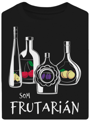 Frutarián unisex tričko oversized Black