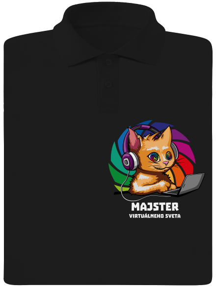 Majster virtuálneho sveta pánska polokošeľa Black