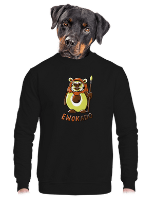 Ewokado unisex mikina bez kapucne Black