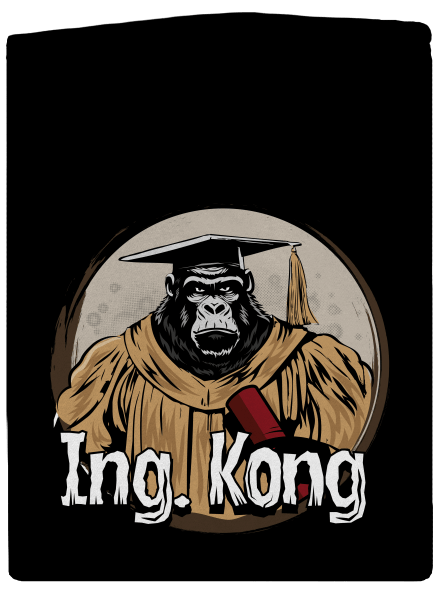 Ing. Kong pánska mikina na zips Black