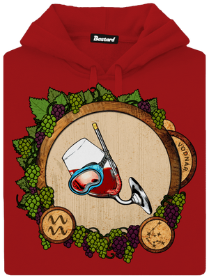 Vínny horoskop: Vodnár dámska mikina klokanka Red Mal