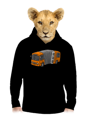 Harmonika detská mikina klokanka Black