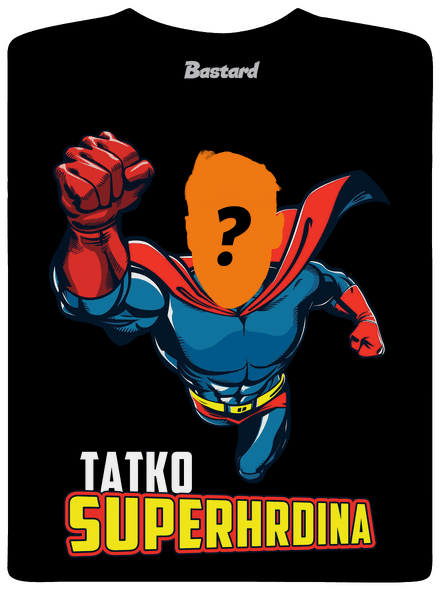 Tatko superhrdina pánske tričko Black