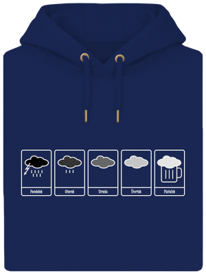 Predpoveď počasia unisex mikina premium Navy