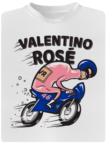 Valentino Rosé pánske športové tričko White
