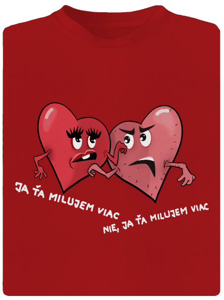 Srdiečka pánske športové tričko Red Mal