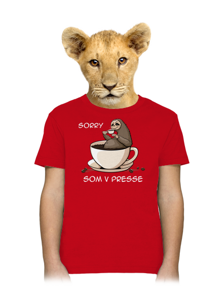 V presse detské tričko Red