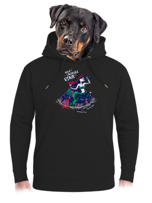 Malá mořská vína unisex mikina premium Dark Black