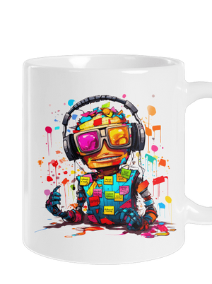 Workaholic robot klasický hrnček White