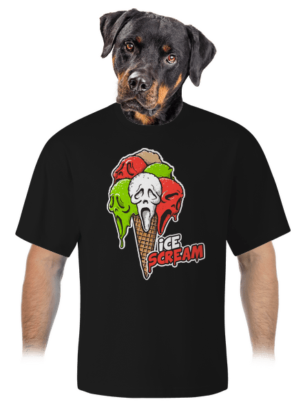 Ice Scream unisex tričko oversized Black