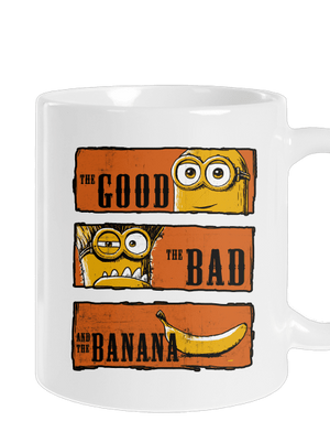 Hodný zlý a banán klasický hrnček White