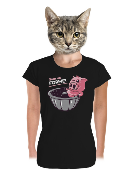 Vo forme dámske tričko prémium Black