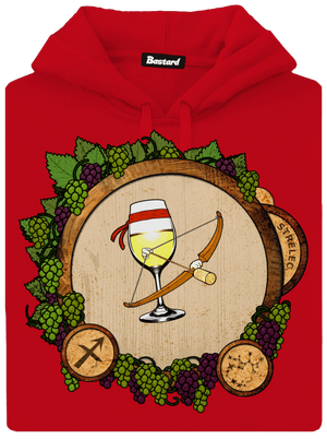 Vínny horoskop: Strelec pánska mikina klokanka Red