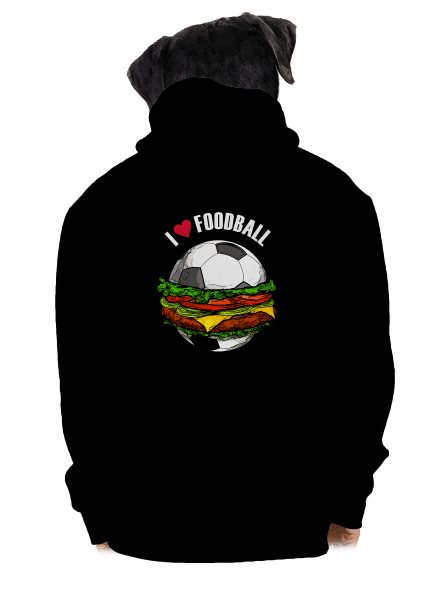 Foodball pánska mikina na zips Black