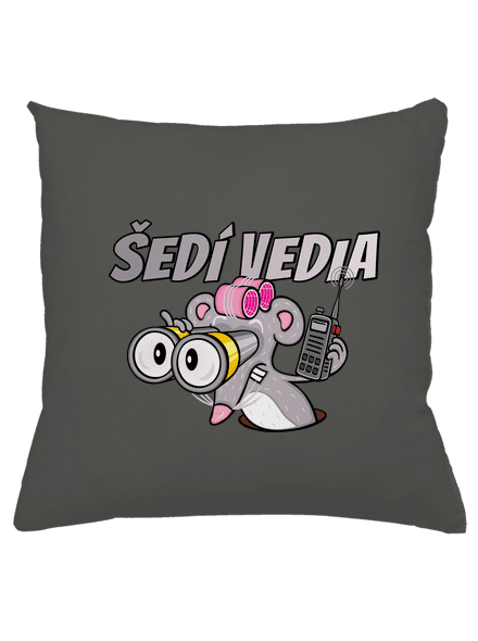 Šedí vedia - myš vankúš Gray Pol