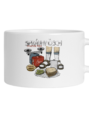 Správny Čech hrnček makronka White