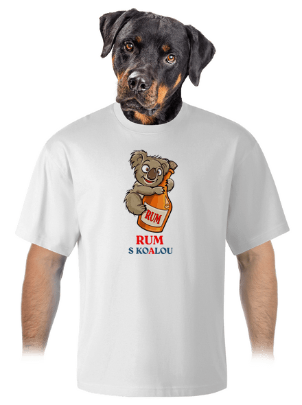 Rum s koalou unisex tričko oversized White