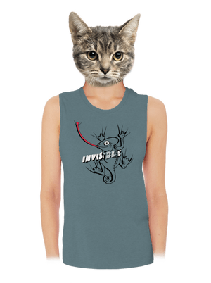 Invisible chameleon dámske tielko voľné Heather Deep Teal