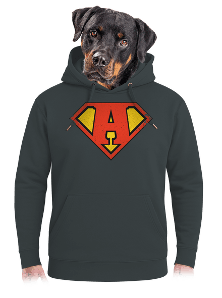Som superhrdina unisex mikina premium Charcoal