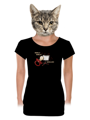 Dudlajdá dámske tričko s lemom Black