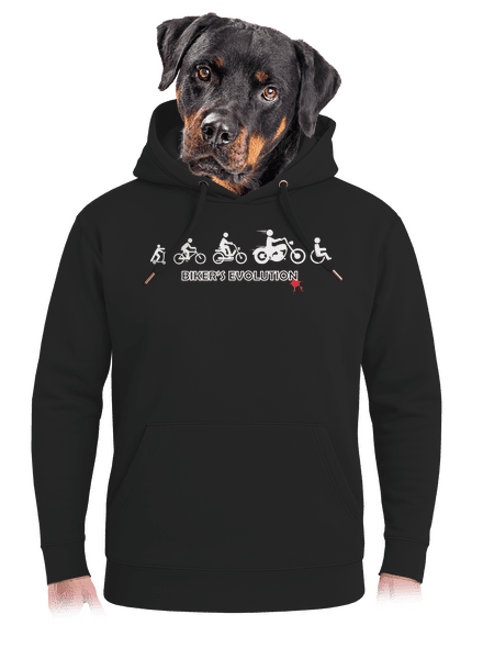 Biker’s Evolution unisex mikina premium Dark Black