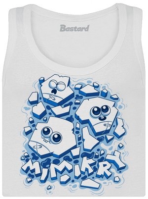 Ľadové mimikry dámske tielko klasické White