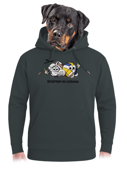 Športom ku zdraviu unisex mikina premium Charcoal