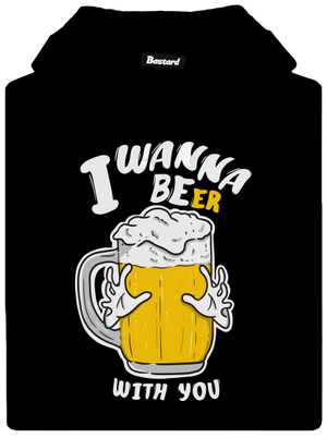 I wanna beer dámska mikina klokanka Black