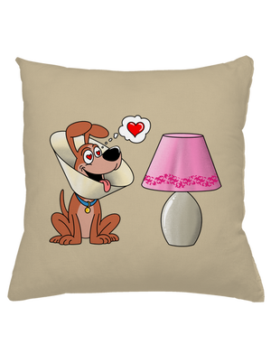 Zamilovaný pes vankúš Beige