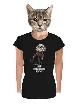 Neklidný - vlastný text dámske tričko prémium Black