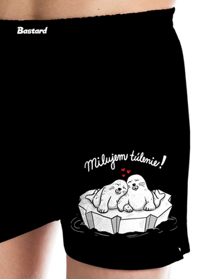 Milujem túlenie pánske trenky Black