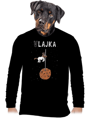 Vlajka pánske dlhý rukáv Black