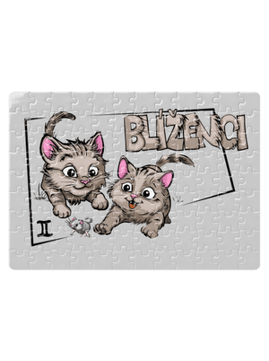 Mačací horoskop: Blíženci puzzle White