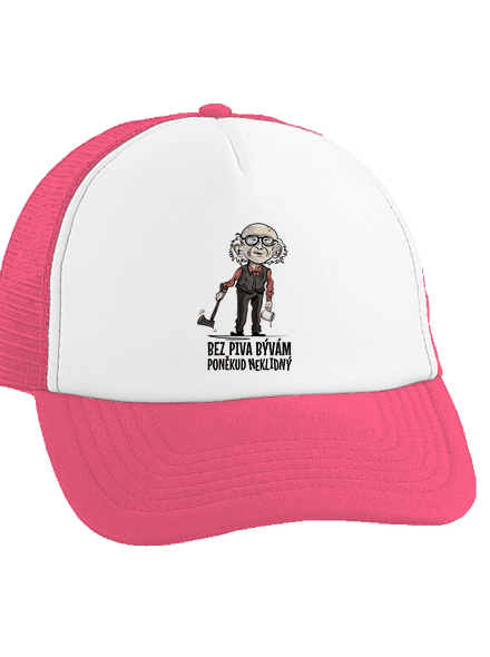 Neklidný bez piva šiltovka truckerka Fluorescent Pink cap