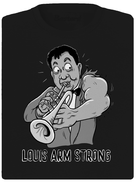 Louis Armstrong dámske športové tričko Black