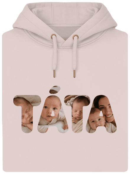Nápis ocko z vlastných fotiek unisex mikina premium Rose Chalk