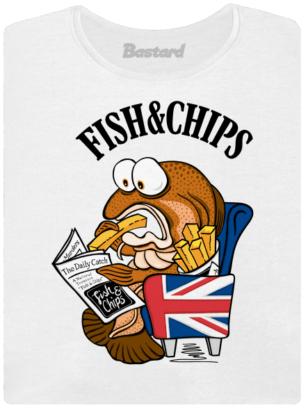 Fish and chips dámske tričko prémium White