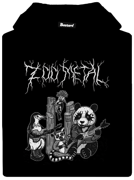 ZOO metal pánska mikina klokanka Black