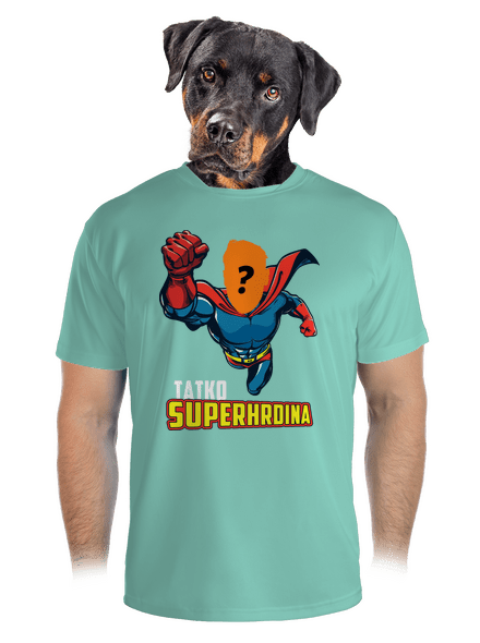 Tatko superhrdina pánske športové tričko Mint Mal