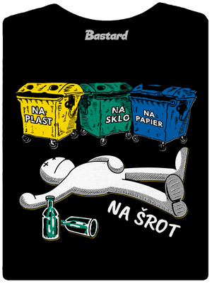 Tříděný odpad dámske tričko prémium Black