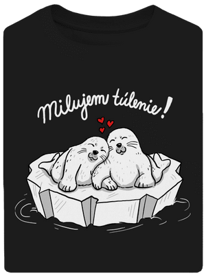 Milujem túlenie unisex tričko oversized Black