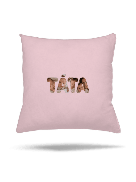 Nápis ocko z vlastných fotiek vankúš Light Pink
