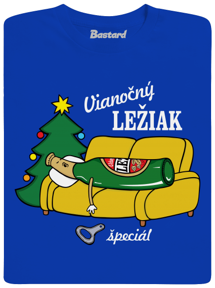 Vianočný ležiak pánske dlhý rukáv Royal Blue