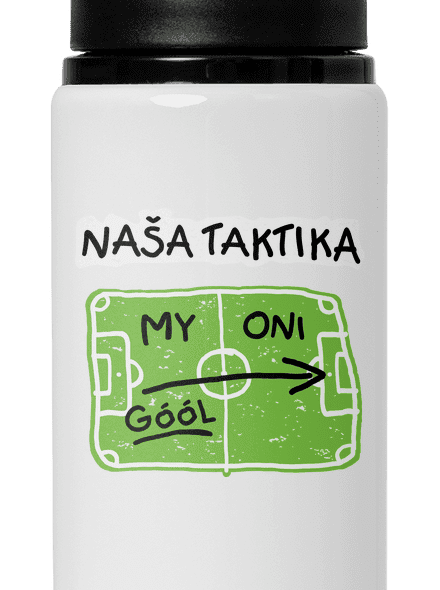 Naša futbalová taktika flaša na vodu White